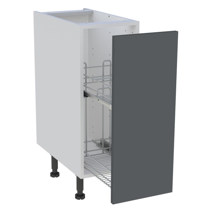 Meuble bas cuisine 1 coffre H. 87 cm x L. 30 cm - Gris ardoise mat