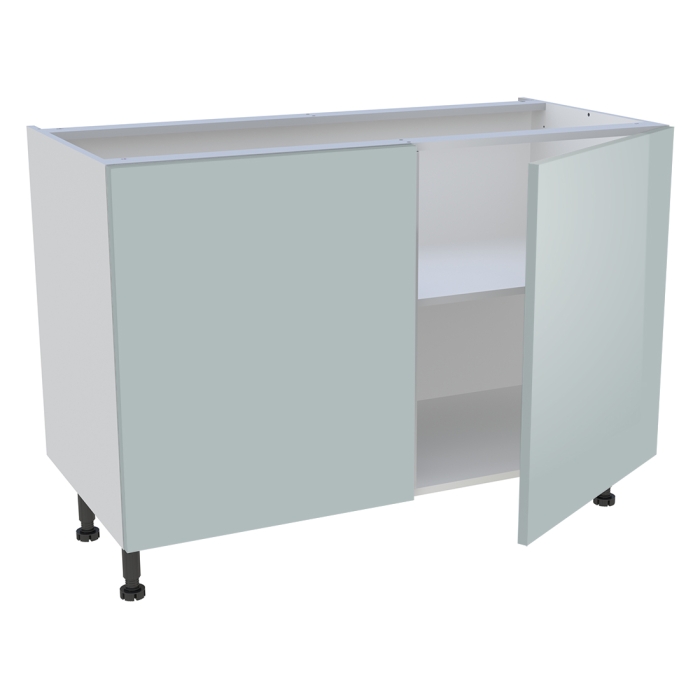 Meuble bas cuisine 2 portes H. 87 cm x L. 120 cm - Gris cendre brillant