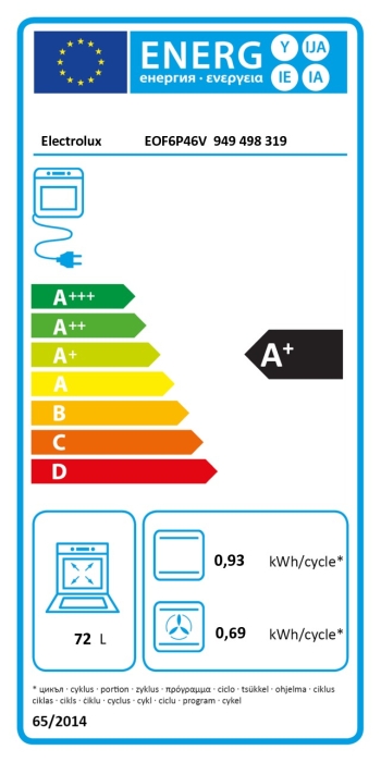 Four encastrable multifonction pyrolyse blanc - Electrolux EOF6P46V1