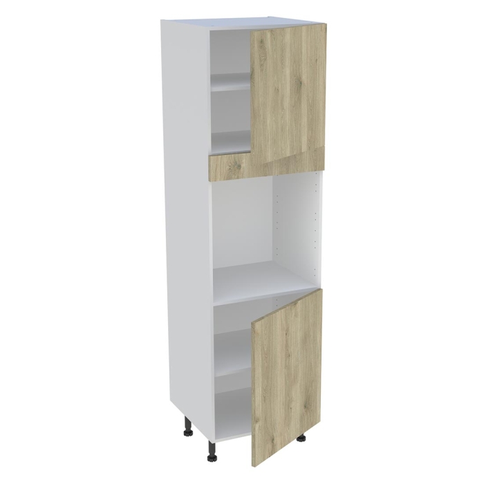 Colonne cuisine 2 portes H. 216,6 cm x L. 60 cm - CF2P - Chêne doré