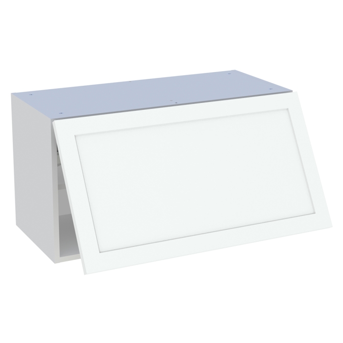 Meuble haut cuisine 1 porte relevante H. 43,2 cm x L. 80 cm - Blanc cadre
