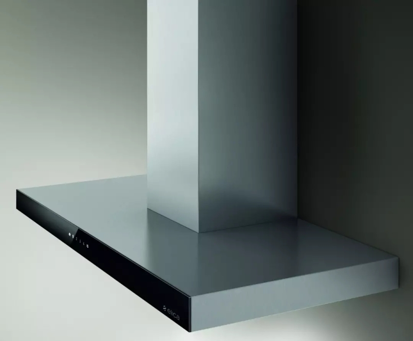 Hotte box 90 cm inox et noir