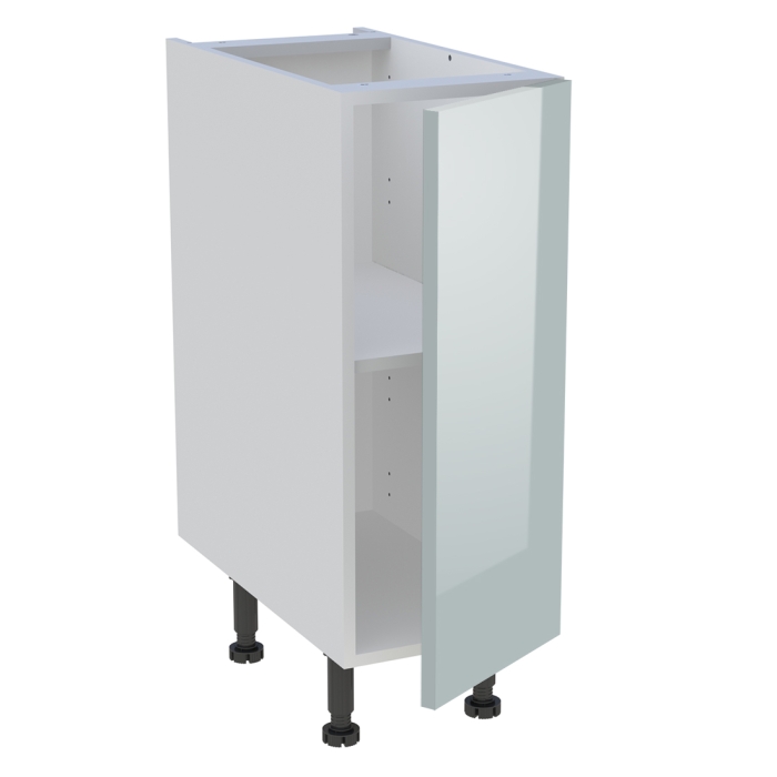 Meuble bas cuisine 1 porte H. 87 cm x L. 30 cm - Gris cendre brillant