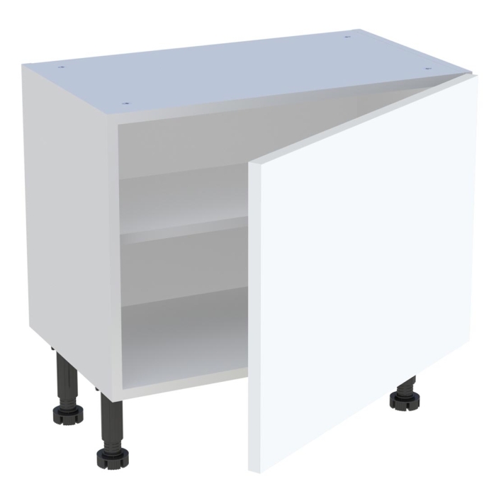 Meuble bas cuisine 1 porte H. 58,2 cm x L. 60 cm x P. 36,9 cm - Blanc mat