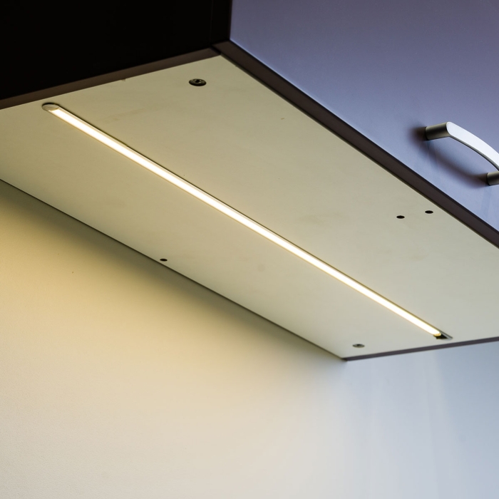 Fond Lumineux Blanc pour meuble haut cuisine - L. 40 cm