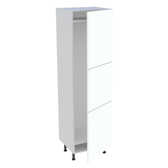 Colonne cuisine 3 portes H. 216,6 cm x L. 60 cm - CFR3P60 - Blanc chaud mat