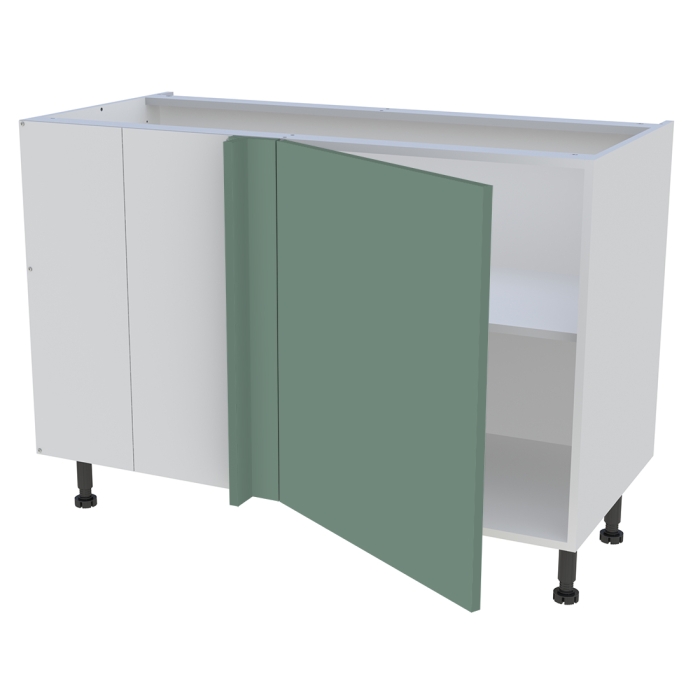 Meuble bas d'angle cuisine 1 porte H. 87 cm x L. 120 cm - Vert sauge mat