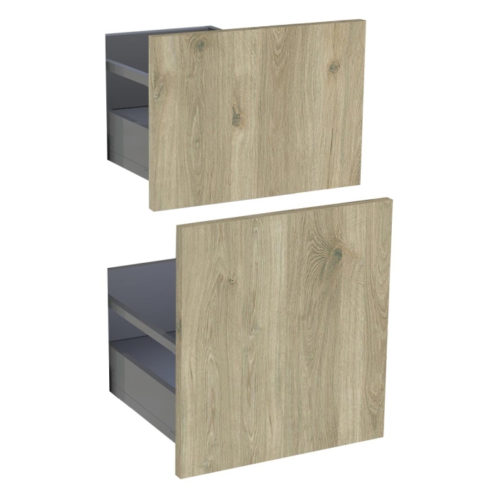Kit façade meuble cuisine Chêne Doré 2 casseroliers H. 71,7 cm L. 39,7 cm