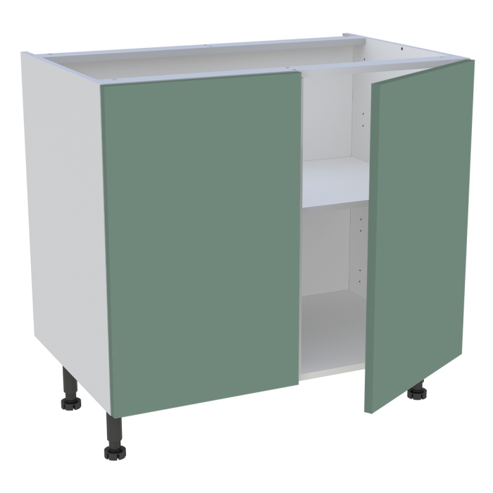 Meuble bas cuisine 2 portes H. 87 cm x L. 90 cm - Vert sauge mat