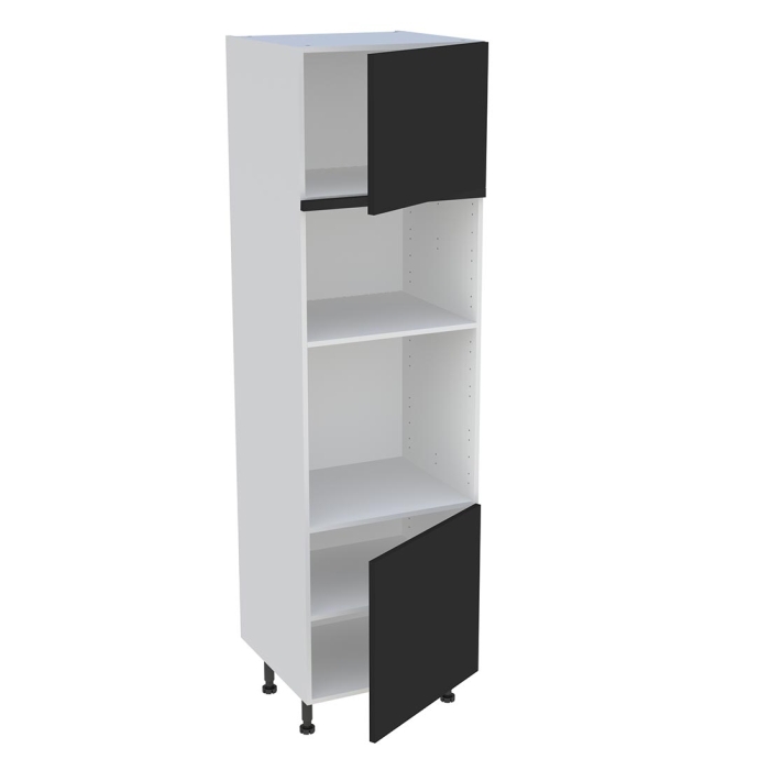 Colonne cuisine 2 portes H. 216,6 cm x L. 60 cm - CFMO2P - Noir mat