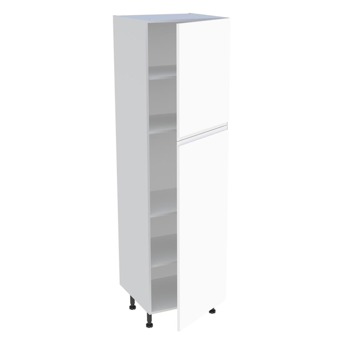 Colonne cuisine 2 portes H. 216,6 cm x L. 60 cm - C2P602 - Blanc mat sans poignée