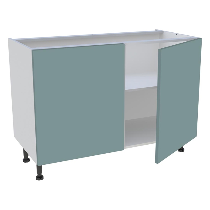 Meuble bas cuisine 2 portes H. 87 cm x L. 120 cm - Vert opale mat