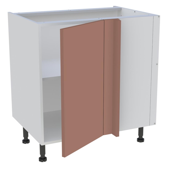 Meuble bas d'angle cuisine 1 porte H. 87 cm x L. 80 cm - Terracotta mat