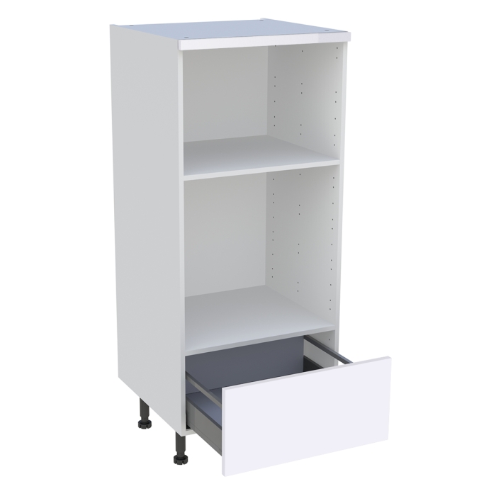 Demi colonne cuisine 1 casserolier H. 129,6 cm x L. 60 cm - Blanc brillant