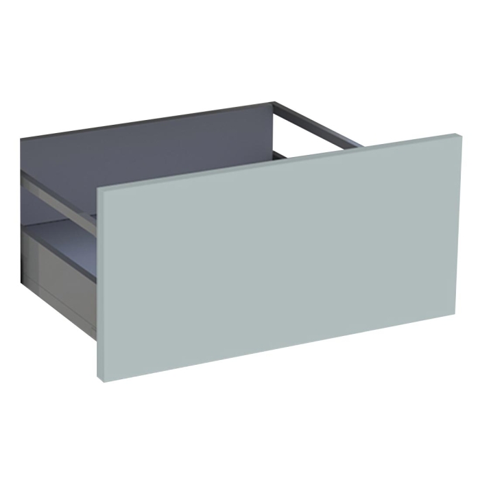 Kit façade meuble cuisine Gris Cendre Brillant 1 casserolier H. 28,5 cm L. 59,7 cm