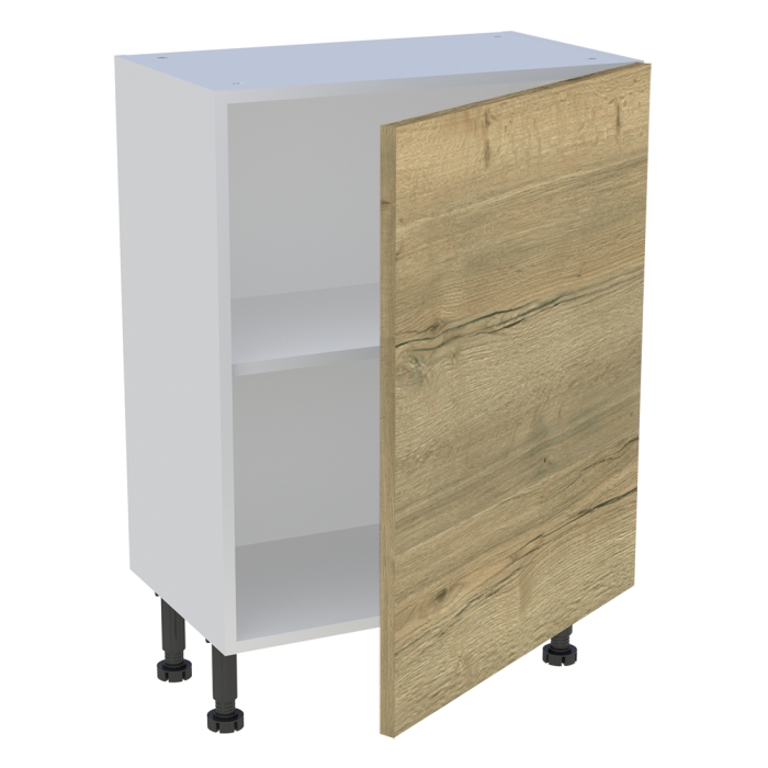 Meuble bas cuisine 1 porte H. 87 cm x L. 60 cm x P. 36,9 cm - Chêne structuré