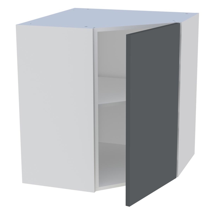 Meuble haut d'angle cuisine 1 porte H. 72 cm x L. 65 cm - Gris ardoise mat