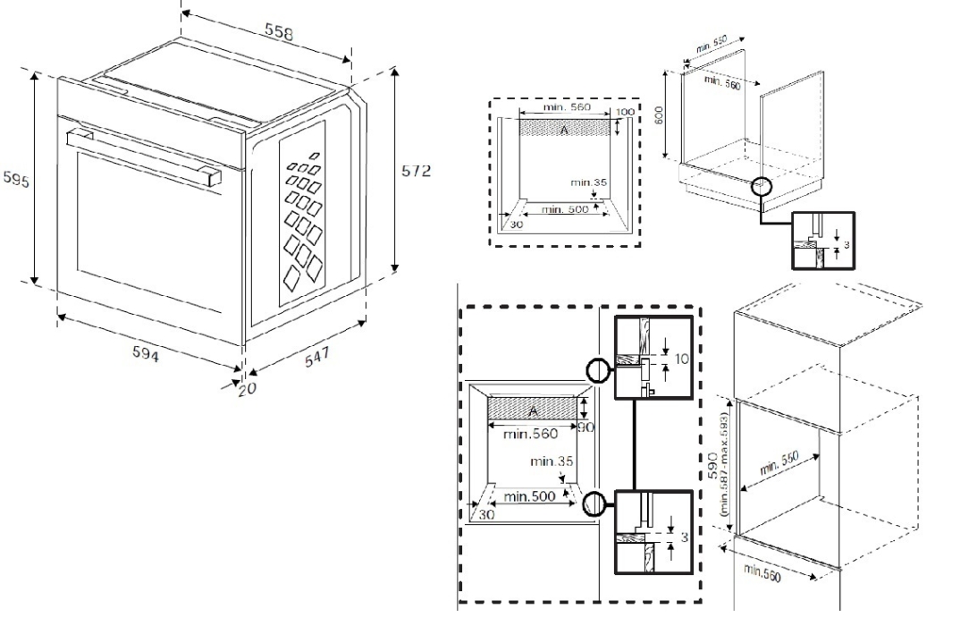 Four encastrable multifonction catalyse