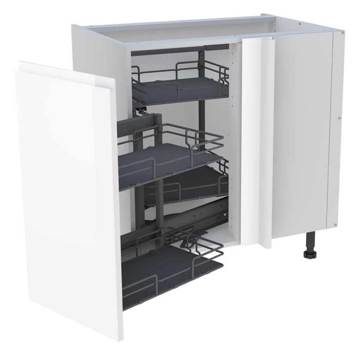 Meuble bas cuisine 1 porte H. 87 cm x L. 80 cm - BSA105MCD - Blanc brillant sans poignée