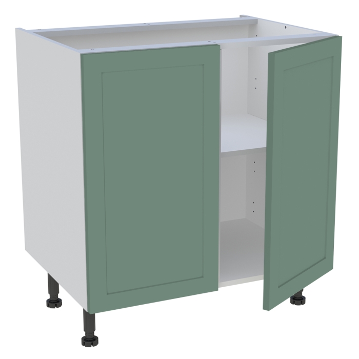 Meuble bas cuisine 2 portes H. 87 cm x L. 80 cm - Vert sauge cadre