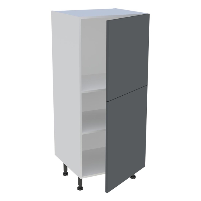 Demi colonne cuisine 2 portes H. 129,6 cm x L. 60 cm - Gris ardoise mat