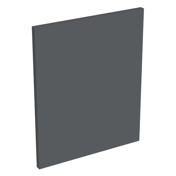 Coté de remplacement meuble haut cuisine sur hotte GRIS ARDOISE MAT - H. 43.2 cm