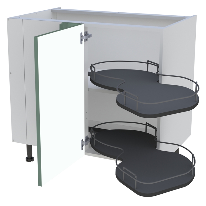 Meuble bas cuisine 1 porte H. 87 cm x L. 90 cm - BSA110G - Vert sauge cadre