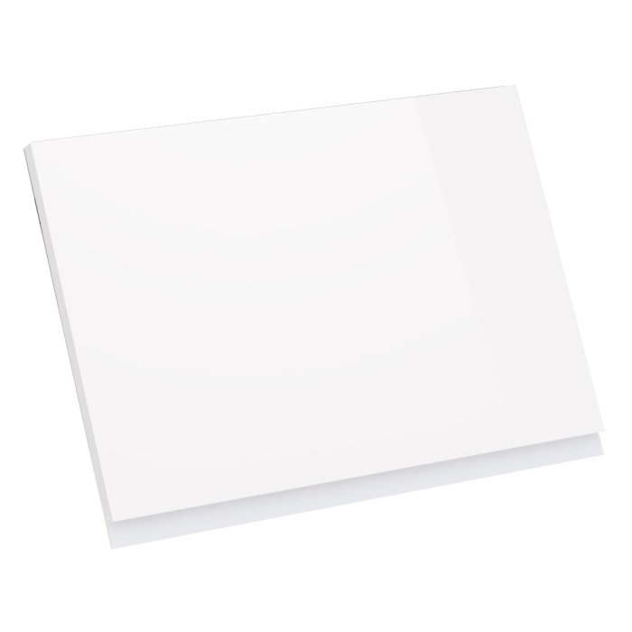 Kit façade meuble cuisine Blanc Brillant Sans Poignée 1 porte H. 42,9 cm L. 59,7 cm