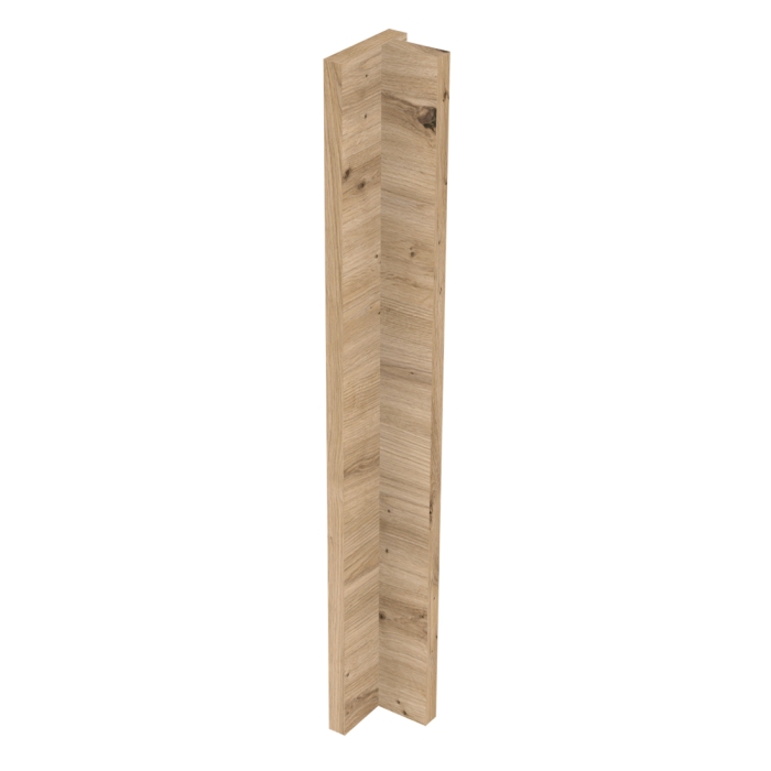 Kit fileur d'angle droit meuble cuisine CHÊNE NATUREL SANS POIGNÉE - H. 71.7 cm