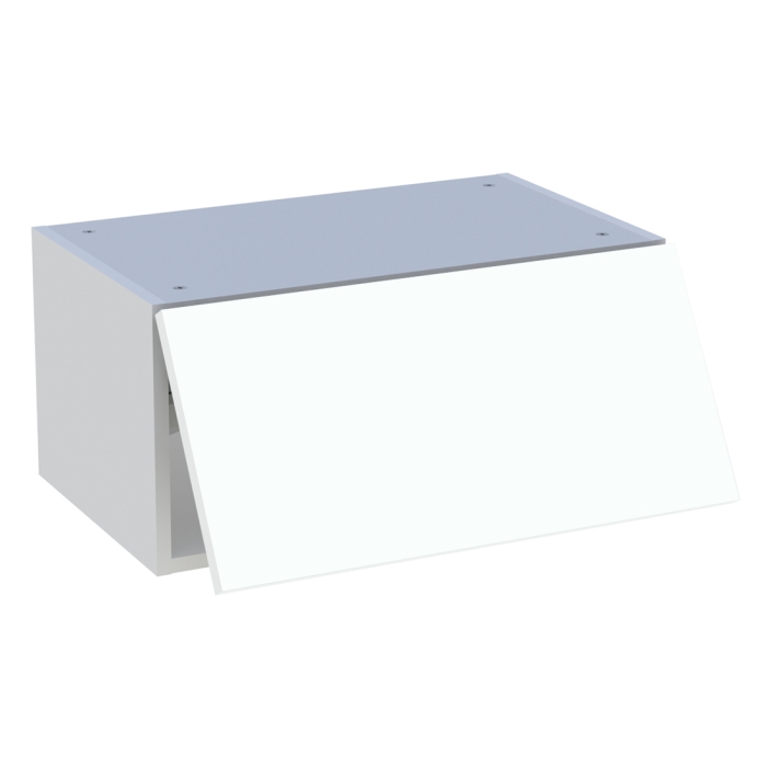 Meuble haut cuisine 1 porte relevante H. 28,8 cm x L. 60 cm - Blanc chaud mat