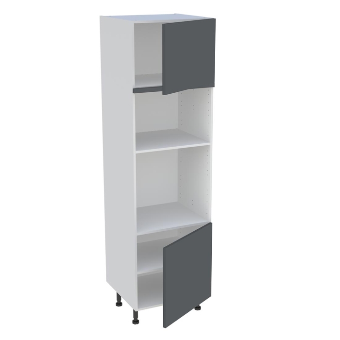 Colonne cuisine 2 portes H. 216,6 cm x L. 60 cm - CFMO2P - Gris ardoise mat