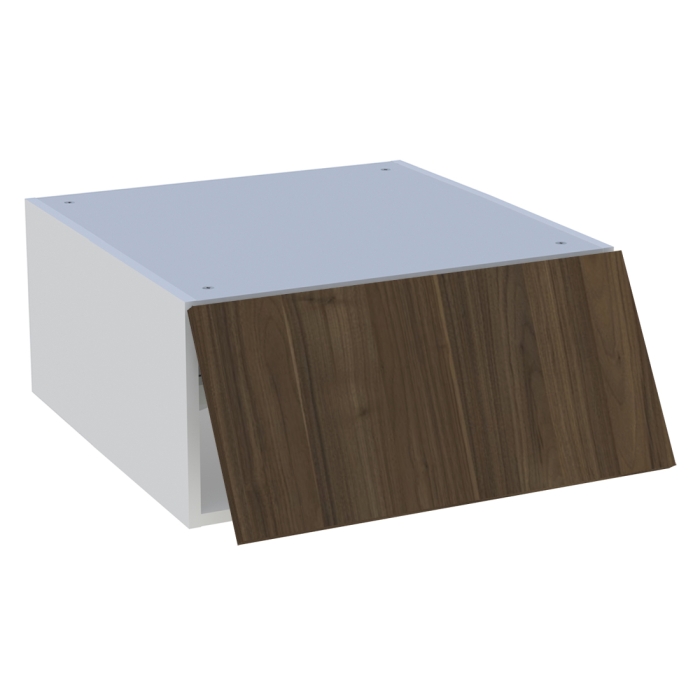 Meuble haut cuisine 1 porte relevante H. 28,8 cm x L. 60 cm - Noyer foncé