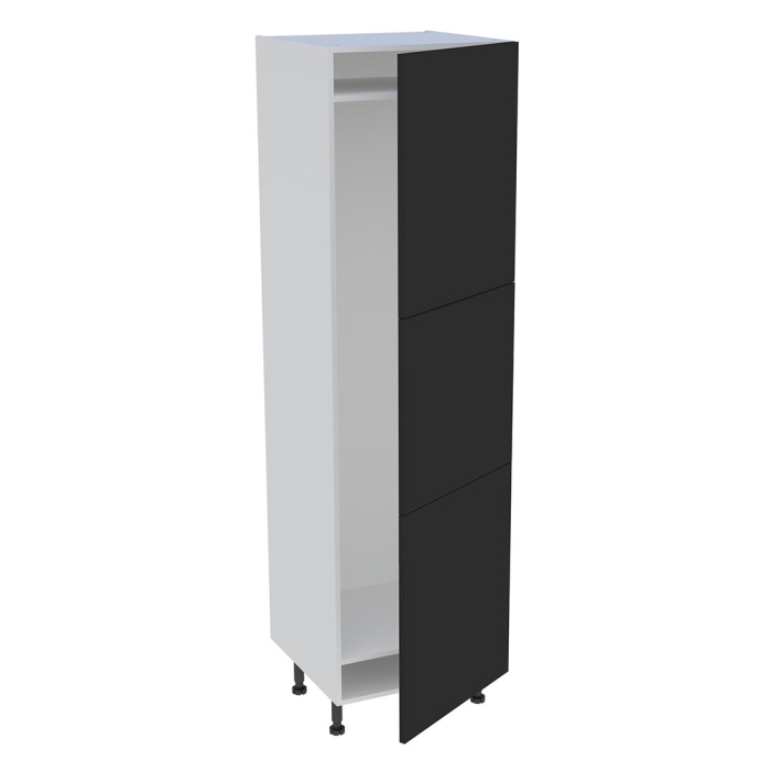 Colonne cuisine 3 portes H. 216,6 cm x L. 60 cm - CFR3P60 - Noir mat