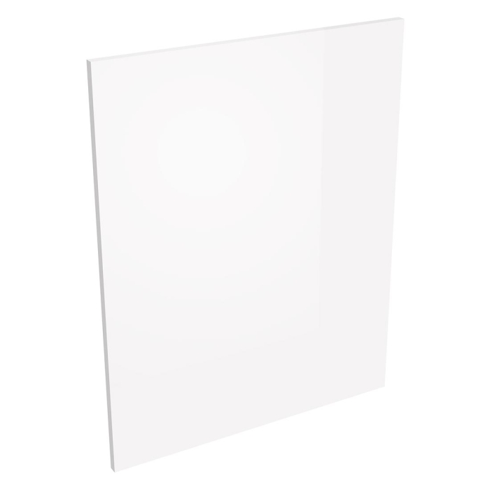 Coté de remplacement meuble bas cuisine BLANC BRILLANT SANS POIGNÉE - H. 72 cm