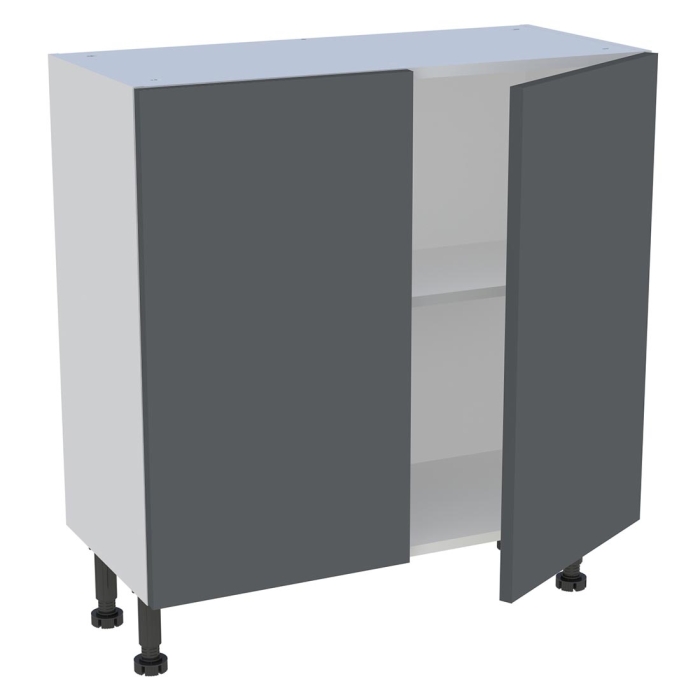 Meuble bas cuisine 2 portes H. 87 cm x L. 80 cm x P. 36,9 cm - Gris ardoise mat