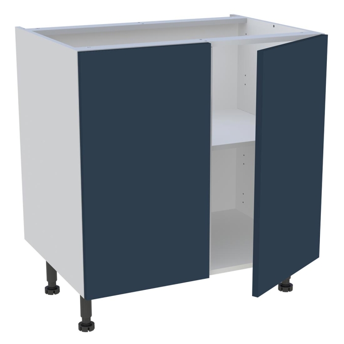 Meuble bas cuisine 2 portes H. 87 cm x L. 80 cm - Bleu nuit mat