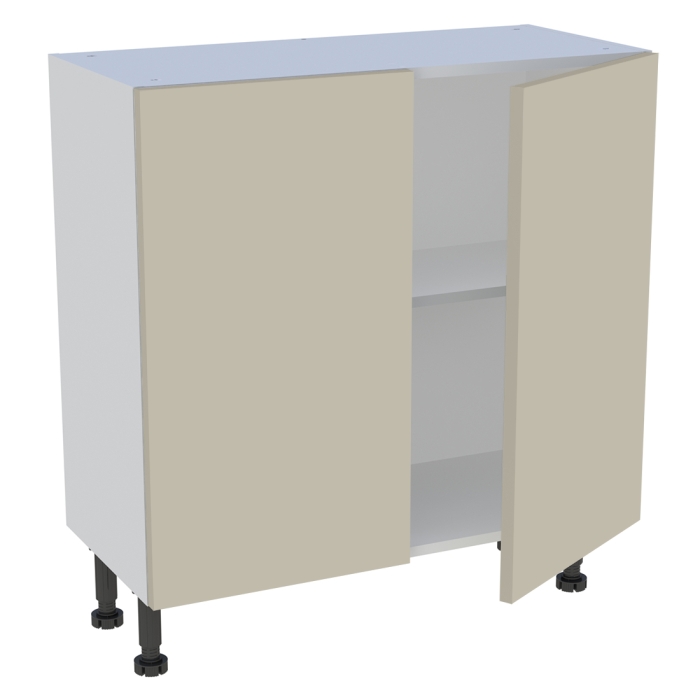 Meuble bas cuisine 2 portes H. 87 cm x L. 80 cm x P. 36,9 cm - Beige mat