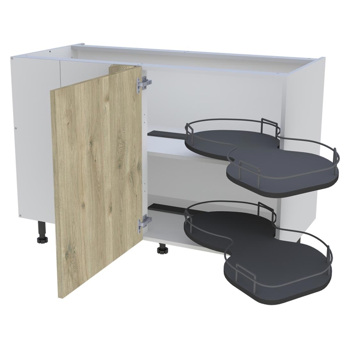Meuble bas cuisine 1 porte H. 87 cm x L. 120 cm - BSA120G - Chêne doré