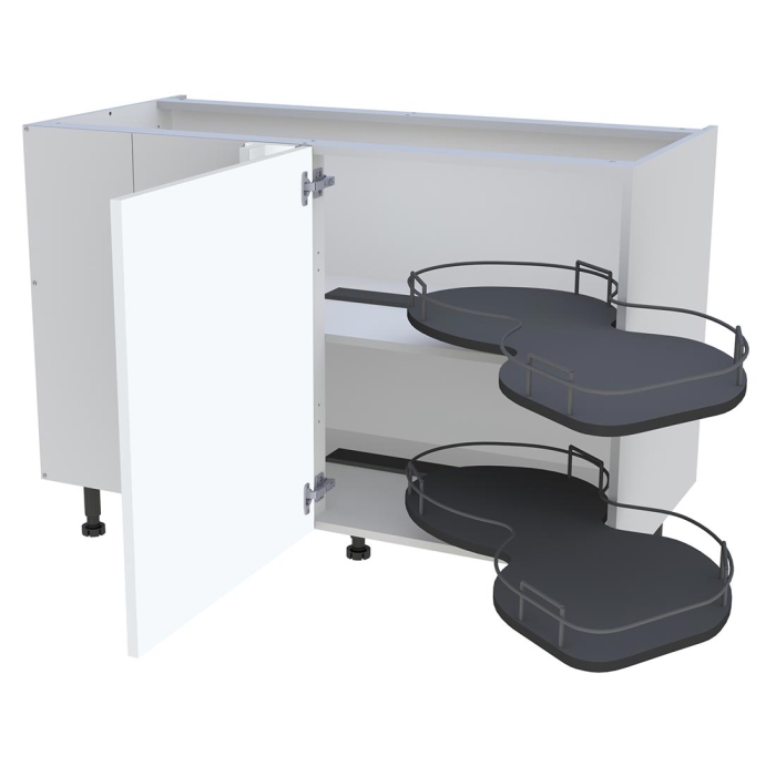 Meuble bas cuisine 1 porte H. 87 cm x L. 120 cm - BSA120G - Blanc mat