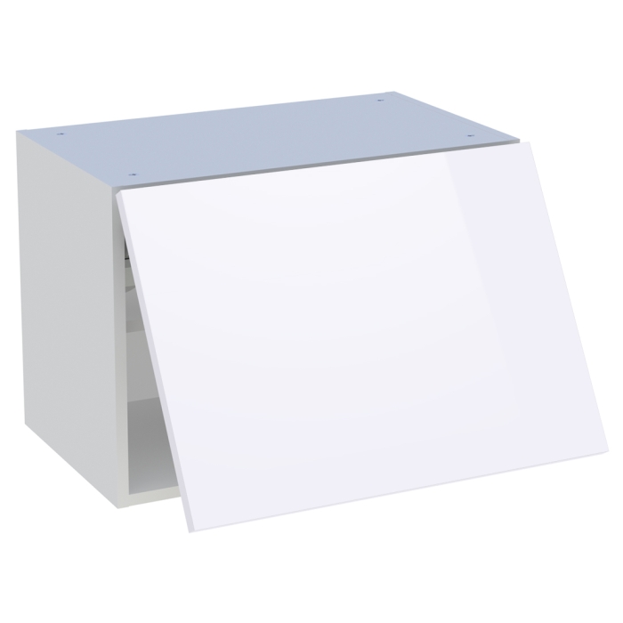 Meuble haut cuisine 1 porte relevante H. 43,2 cm x L. 60 cm - Blanc brillant