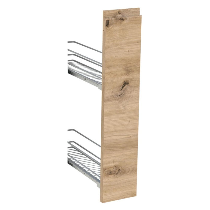 Kit façade meuble cuisine Chêne Naturel Sans Poignée 1 porte H. 71,7 cm L. 14,7 cm