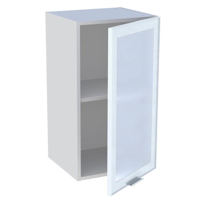 Meuble haut cuisine 1 porte H. 72 cm x L. 40 cm - Porte vitrée alu