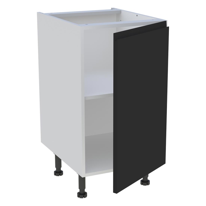 Meuble bas cuisine 1 porte H. 87 cm x L. 45 cm - Noir mat sans poignée