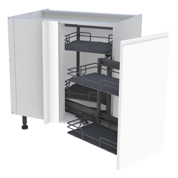Meuble bas cuisine 1 porte H. 87 cm x L. 80 cm - BSA105MCG - Blanc mat sans poignée