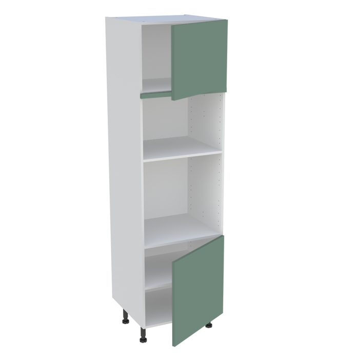 Colonne cuisine 2 portes H. 216,6 cm x L. 60 cm - CFMO2P - Vert sauge mat