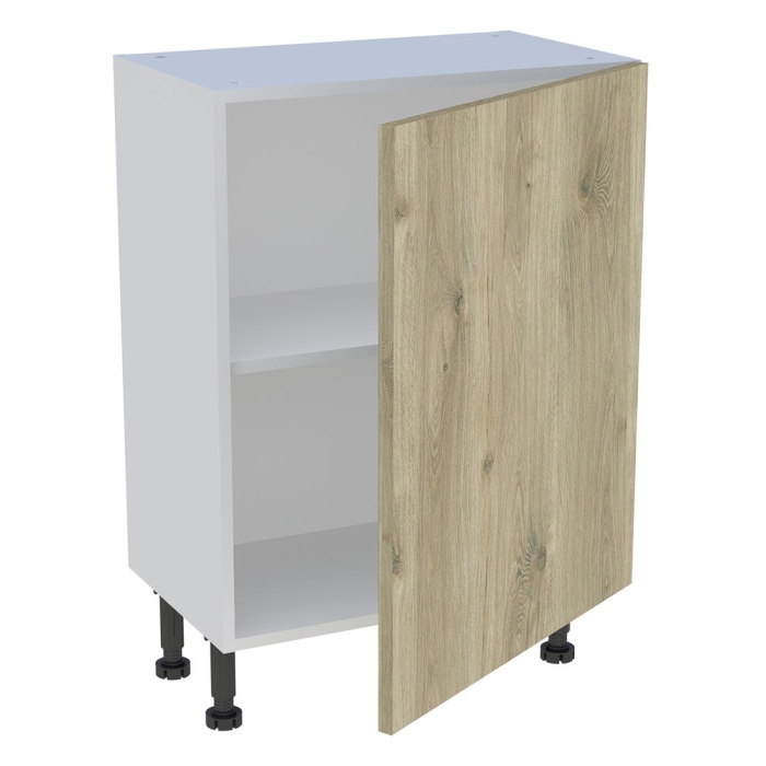 Meuble bas cuisine 1 porte H. 87 cm x L. 60 cm x P. 36,9 cm - Chêne doré