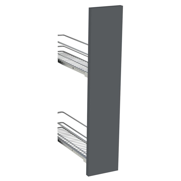 Kit façade meuble cuisine Gris Ardoise Mat 1 porte H. 71,7 cm L. 14,7 cm
