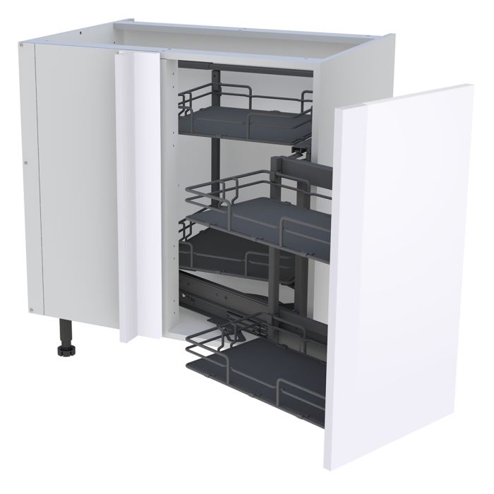 Meuble bas cuisine 1 porte H. 87 cm x L. 80 cm - BSA105MCG - Blanc brillant