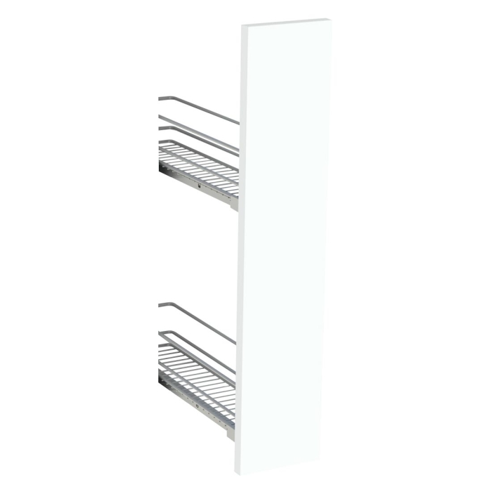 Kit façade meuble cuisine Blanc Chaud Mat 1 porte H. 71,7 cm L. 14,7 cm