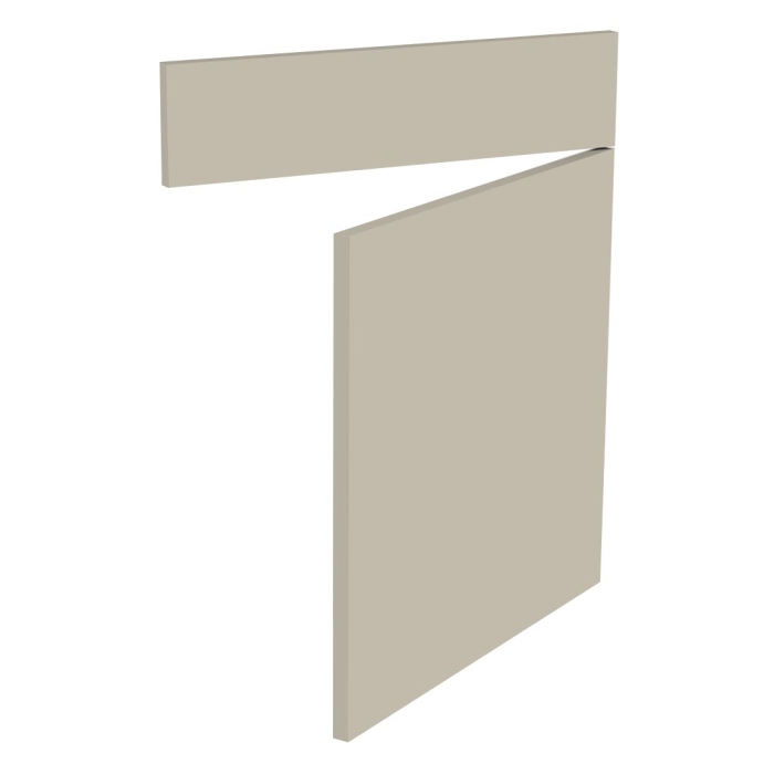 Kit façade meuble cuisine Beige Mat 1 porte, 1 faux tiroir H. 71,7 cm L. 59,7 cm